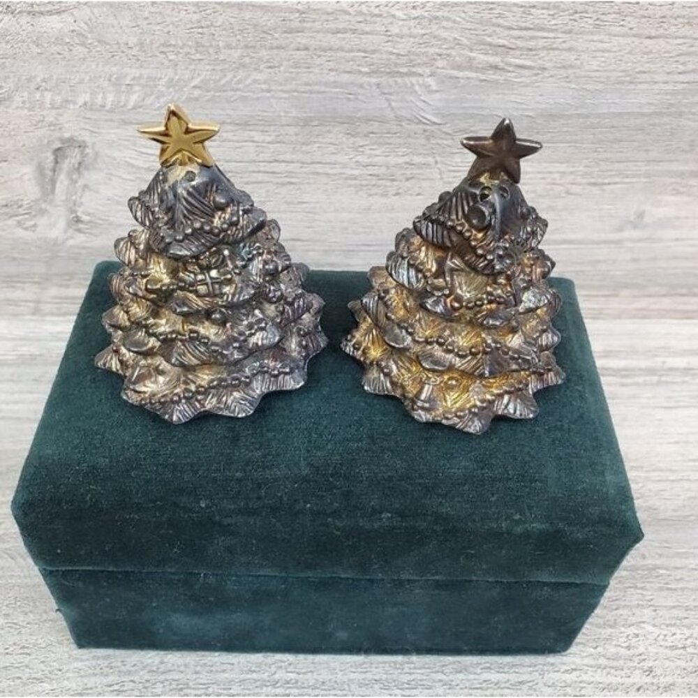 Godinger Silver Christmas tree salt & pepper set